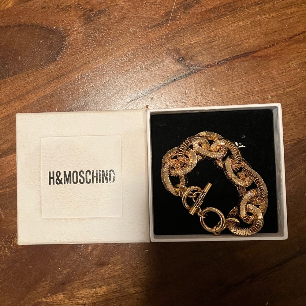 Moschino TV x H&M Gold Plated Bracelet Limited Exclusive